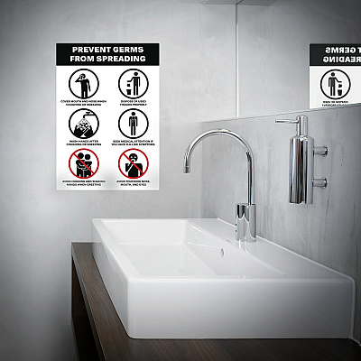Avery Surface Safe PREVENT GERMS Wall Decals (AVE83174)