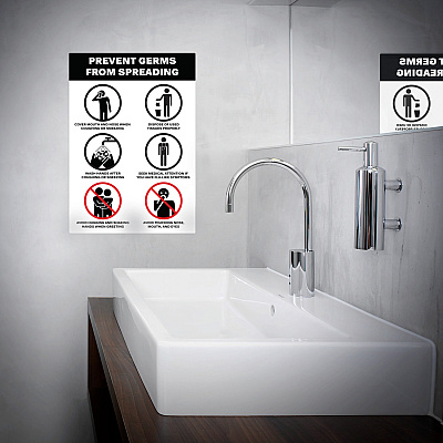 Avery Surface Safe PREVENT GERMS Wall Decals (AVE83174)