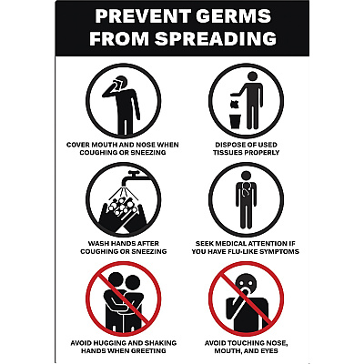 Avery Surface Safe PREVENT GERMS Wall Decals (AVE83174)