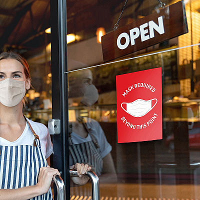 Avery Surface Safe MASK REQUIRED Wall Decals (AVE83177)