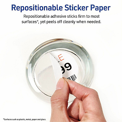 Avery Matte White Sticker Project Paper (53202)