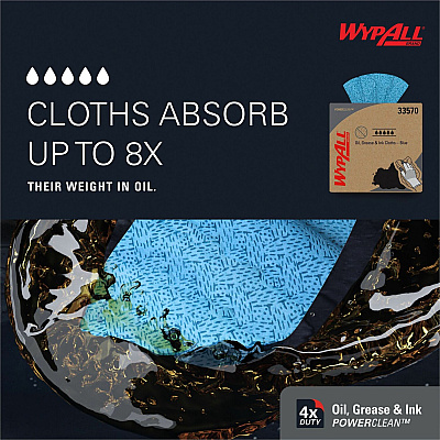 Wypall Oil, Grease & Ink Cloths (KCC33570)