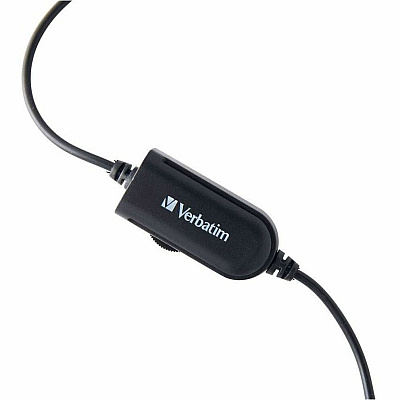 Verbatim Mono Headset with Microphone and In-Line Remote (VER70722)