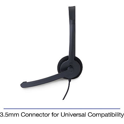 Verbatim Mono Headset with Microphone and In-Line Remote (VER70722)