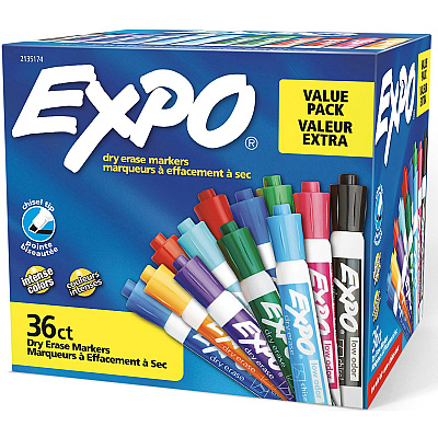EXPO Low-Odor Dry Erase Chisel Tip Markers (SAN2135174)