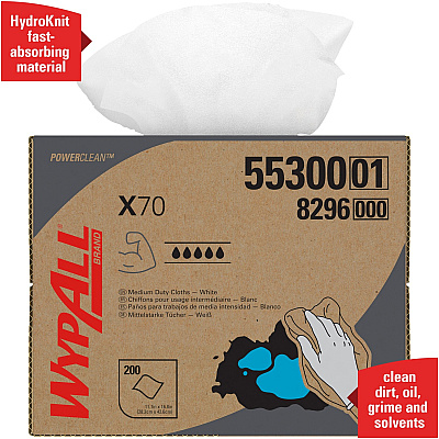 Wypall Power Clean X70 Medium Duty Cloths (KCC55300)