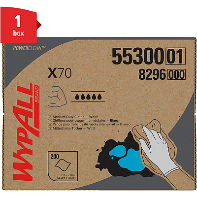 Wypall Power Clean X70 Medium Duty Cloths (KCC55300)