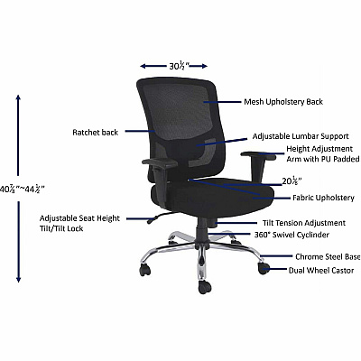 Lorell High-capacity Mesh High-back Task Chair (LLR62625)