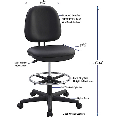 Lorell Contoured Back Stool (LLR62627)