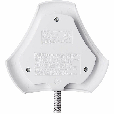 Tripp Lite 5-Outlet Surge Protector Tower, 3x USB Ports (3.1A Shared), 6 ft. Cord, 5-15P Plug, 1200 Joules, White (TLP66USB)