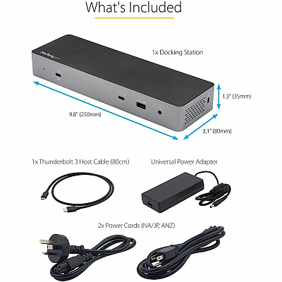 StarTech Thunderbolt 3 Dock Usb-c /dual 4k/96w Pd (TB3CDK2DH)