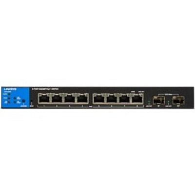 Linksys 8-Port Managed Gigabit PoE+ Switch with 2 1G SFP Uplinks (LNKLGS310MPC)