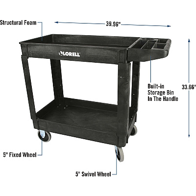 Lorell Storage Bin Utility Cart (LLR03611)