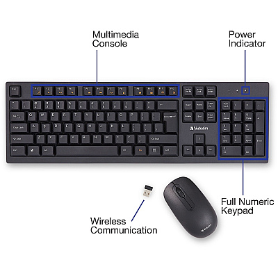 Verbatim Wireless Keyboard and Mouse (70724)