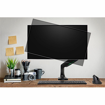 Kensington SmartFit Mounting Arm for Monitor, Curved Screen Display, Flat Panel Display - Black - Landscape/Portrait (KMW59600)