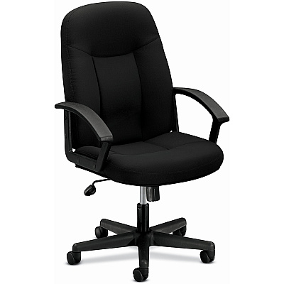 HON High-Back Executive Chair | Center-Tilt | Fixed Arms | Black Fabric (BSXVL601VA10)