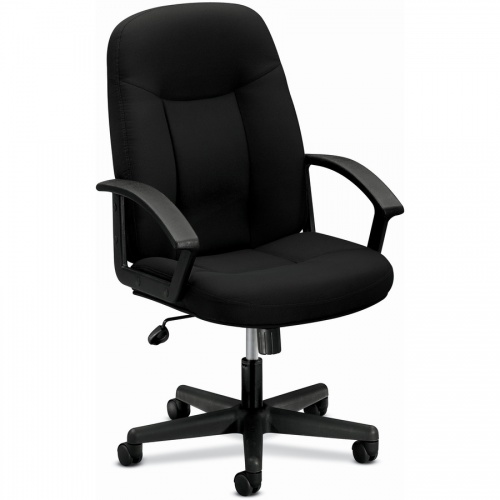 HON High-Back Executive Chair | Center-Tilt | Fixed Arms | Black Fabric (VL601VA10)