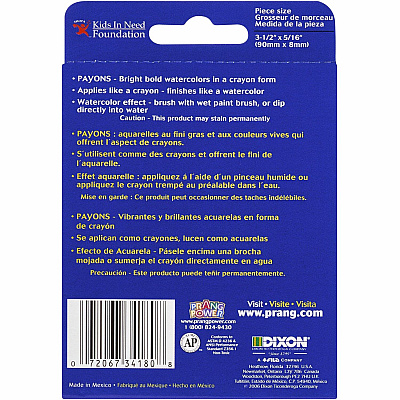 Prang Payons Watercolor Crayons (DIXX34180)