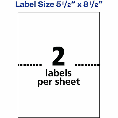 Avery Printable Shipping Labels, 5.5" x 8.5" , 200 Labels (AVE8426)