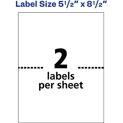 Avery Printable Shipping Labels, 5.5" x 8.5" , 200 Labels (AVE8426)