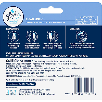 Glade Plug-In Warmers Linen Air Refill (SJN322826)