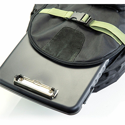Officemate Slim Clipboard Storage Box w/Low Profile Clip, Charcoal (OIC83308)