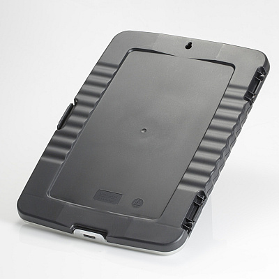 Officemate Slim Clipboard Storage Box w/Low Profile Clip, Charcoal (OIC83308)