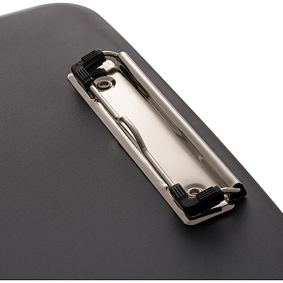 Officemate Slim Clipboard Storage Box w/Low Profile Clip, Charcoal (OIC83308)