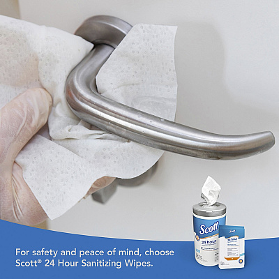 Scott 24 Hour Sanitizing Wipes (KCC41526)