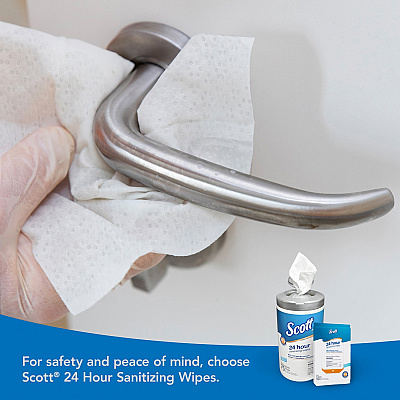Scott 24 Hour Sanitizing Wipes (KCC53609)