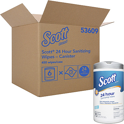 Scott 24 Hour Sanitizing Wipes (KCC53609)