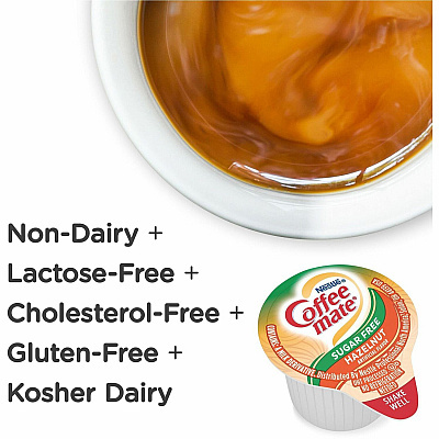 Coffee-mate Coffee-mate Zero-Sugar Hazelnut Flavored Liquid Creamer Singles (NES98468BX)
