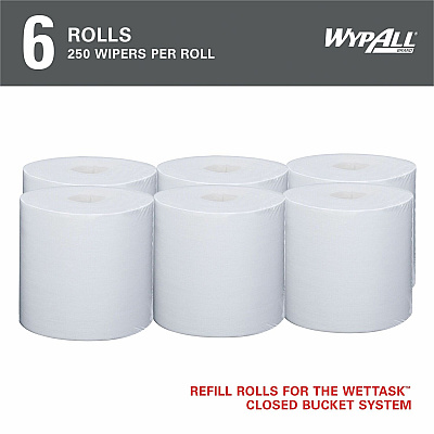 Wypall PowerClean WetTask Wipers for Disinfectants, Sanitizers & Solvents (KCC53850)