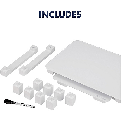 Quartet Monitor Riser with Glass Dry-Erase Board Desktop (QRTQ090GMRW01)