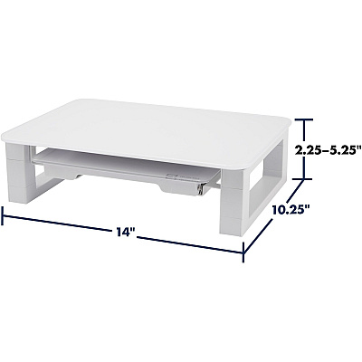 Quartet Monitor Riser with Glass Dry-Erase Board Desktop (QRTQ090GMRW01)