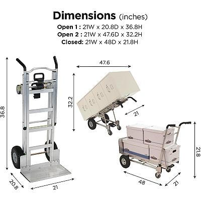Cosco 3-in-1 Assist Series Hand Truck (CSC12312ABL1E)
