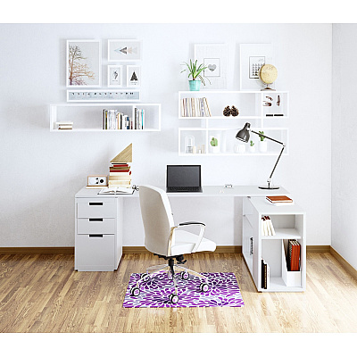 deflecto FashionMat Purple Rain Chair Mat (DEFCM3540PR)