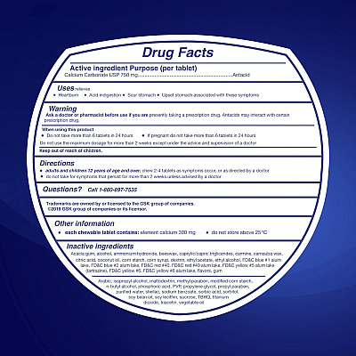 TUMS Chewy Bites Chewable Antacid Tablets (GKC49180)