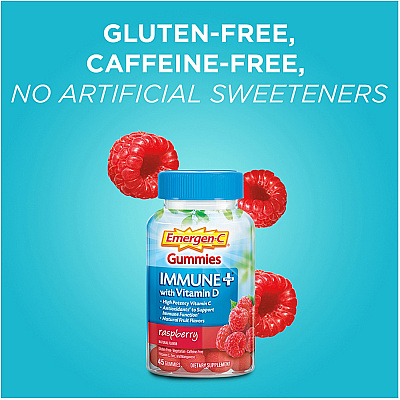 Emergen-C Immune+ Raspberry Gummies (GKC10047)