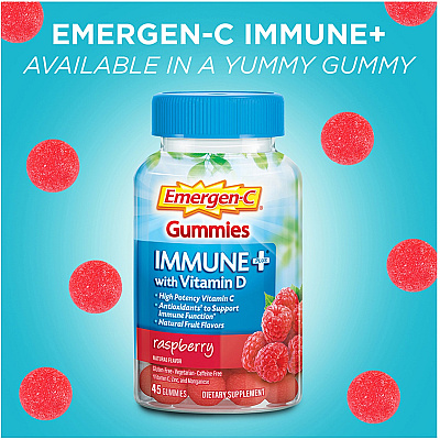 Emergen-C Immune+ Raspberry Gummies (GKC10047)