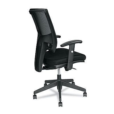 Alera Epoch Series Fabric Mesh Multifunction Chair, Supports Up to 275 lb, 17.63" to 22.44" Seat Height, Black (ALEEP42ME10B)