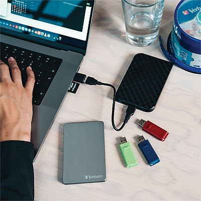 Verbatim 2TB Store 'n' Go Portable Hard Drive, USB 3.0 - Black (53195)