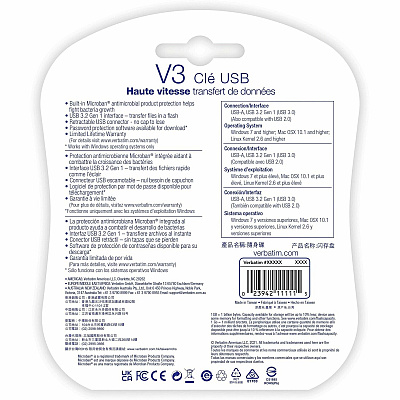 Verbatim 32GB Store 'n' Go V3 USB 3.2 Gen 1 Flash Drive - 5pk - Assorted (70900)