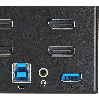 StarTech 2-pt Quad Monitor Displayport Kvm Switch (SV231QDPU34K)