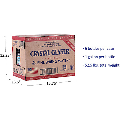 Crystal Geyser Alpine Bottled Spring Water (CGW12514)