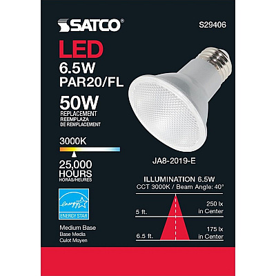 Satco 6.5W PAR 20 LED Bulb (SDNS29406)