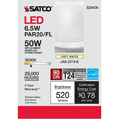 Satco 6.5W PAR 20 LED Bulb (SDNS29406)