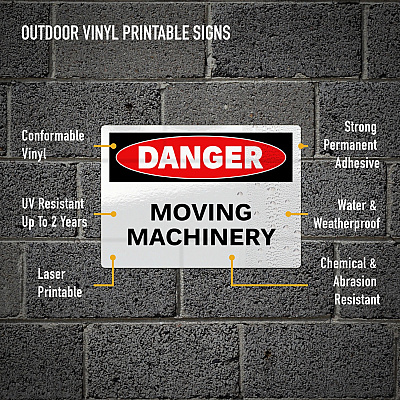 Avery Danger Header Printable Outdoor Vinyl Signs (AVE61553)