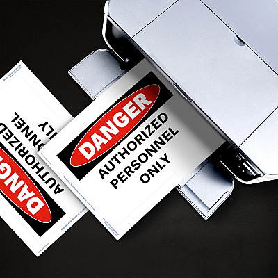 Avery Danger Header Printable Outdoor Vinyl Signs (AVE61553)