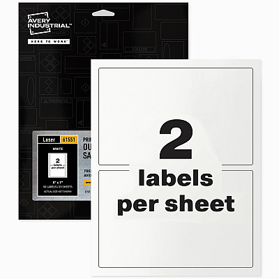 Avery Adhesive Printable Vinyl Signs (AVE61551)